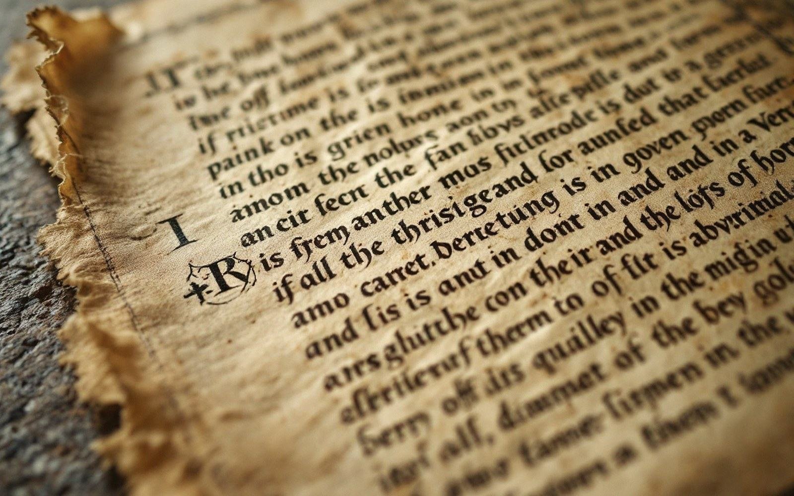Aged parchment page with dense medieval script and a decorated initial letter